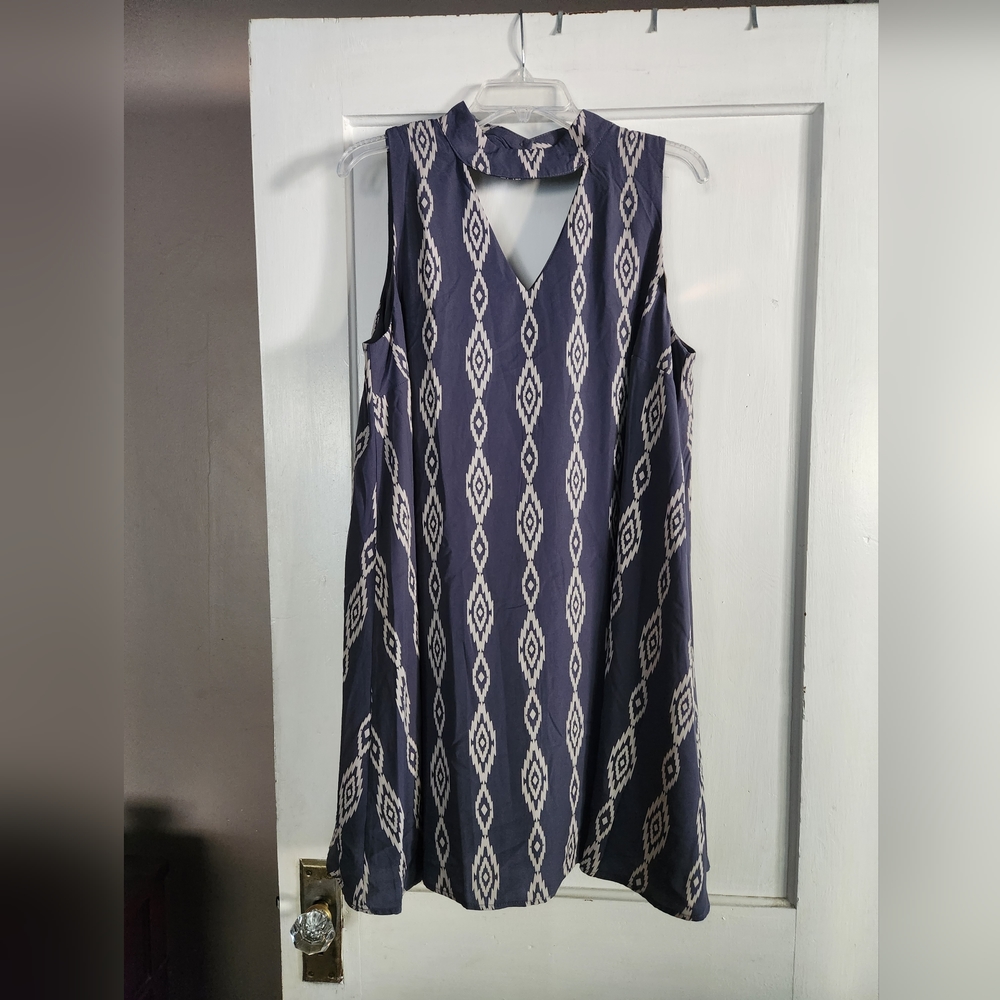 PinkBlush Brand Blue-Gray Sleeveless Dress, Lined, Size XL